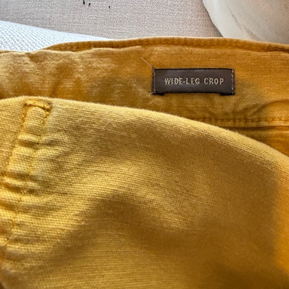 Point Sur Yellow Pants Crop Wide Leg 28 - Picture 7 of 8